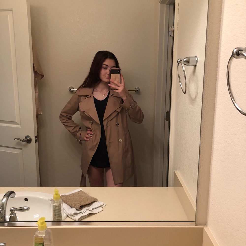 Tan duster coat